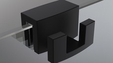 Cuier inox pentru cabina dus Radaway  finisaj negru mat