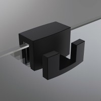 Cuier inox pentru cabina dus Radaway  finisaj negru mat - 1