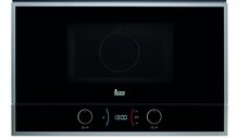 Cuptor cu microunde incorporabil Teka ML 822 BIS cu 22 litri  9 retete presetate  850W  baza ceramica  grill 1200W rabatabil  balama dreapta  inox anti-pata/cristal negru