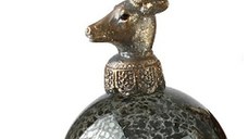 Decoratiune brad Deko Senso Deer sticla 15cm gri