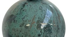 Decoratiune brad Deko Senso glob 15cm sticla verde cupru marmorat