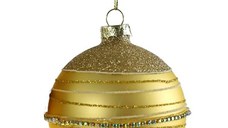 Decoratiune brad Deko Senso Rhinestone Glitter  sticla  8cm  auriu