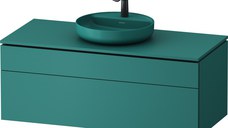 Dulap baza suspendat Duravit Vitrium pentru lavoare pe blat  122cm  cu un sertar  turcoaz mat