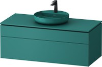 Dulap baza suspendat Duravit Vitrium pentru lavoare pe blat  122cm  cu un sertar  turcoaz mat - 1