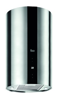 Hota insula Teka CC 485 40 cm  forma cilindrica  3 trepte + turbo  EcoPower  free outlet 920 m3/h  inox - 1