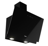 Hota Teka Easy DVN 64030 design vertical  2 trepte + Turbo  460 m3/h  60cm  timer  Sticla neagra - 1