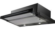 Hota telescopica incorporabila Franke Smart FSM 601 BK GL  2   60 cm  max 380 mc/h  Cristallo Nero