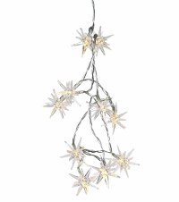 Instalatie luminoasa Deko Senso Mini-Star Light  cu 10 stelute LED alb cald  1 metru  timer  alimentare cu baterii - 1