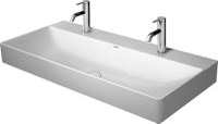 Lavoar dublu Duravit DuraSquare 100cm  fara preaplin  cu capac ceramic pentru ventil inclus si finisaj suplimentar - 1