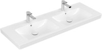 Lavoar dublu Villeroy & Boch Subway 2.0 130cm cu preaplin  montare pe mobilier  alb Alpin - 1