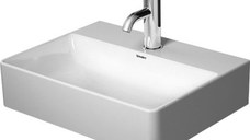 Lavoar Duravit DuraSquare 45x35 cm  fara preaplin  cu capac ceramic pentru ventil inclus si finisaj suplimentar