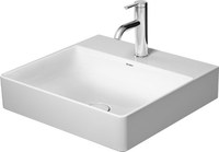 Lavoar Duravit DuraSquare 50x47cm  fara preaplin  montare pe mobilier  cu capac ceramic pentru ventil inclus  alb - 1