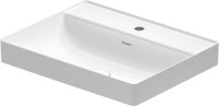 Lavoar Duravit DuraSquare 59x47cm  fara preaplin  montare pe blat  cu capac ceramic pentru ventil inclus  alb - 1