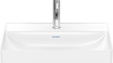 Lavoar Duravit DuraSquare 59x47cm  WonderGliss  fara preaplin  montare pe blat  cu capac ceramic pentru ventil inclus  alb