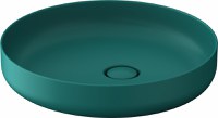 Lavoar Duravit Vitrium 46x46cm  montare pe blat  fara orificiu baterie  fara preaplin  turcoaz satin mat - 1