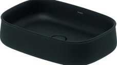 Lavoar Duravit Zencha 55x39cm  montare pe blat  fara orificiu baterie  fara preaplin  DuraCeram  WonderGliss  antracit mat