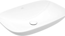 Lavoar rectangular tip bol Villeroy&Boch Loop&Friends 62x42cm cu preaplin  material TitanCeram  montare pe blat