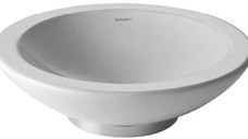 Lavoar tip bol Duravit Bagnella 40cm  fara orificiu baterie  fara preaplin  montare pe blat