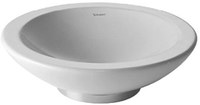 Lavoar tip bol Duravit Bagnella 40cm  fara orificiu baterie  fara preaplin  montare pe blat - 1