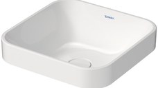 Lavoar tip bol Duravit Happy D.2 Plus 40x40cm  cu capac ceramic pentru ventil inclus  alb