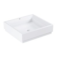 Lavoar tip bol Grohe Cube Ceramic 50cm  fara orificiu baterie  PureGuard  alb - 1