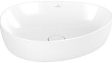 Lavoar tip bol Villeroy & Boch Antao Ceramic Plus 51x40cm  ventil fix cu capac ceramic  White Alpin