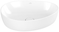 Lavoar tip bol Villeroy & Boch Antao Ceramic Plus 51x40cm  ventil fix cu capac ceramic  White Alpin - 1