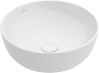 Lavoar tip bol Villeroy & Boch Artis 43cm CeramicPlus  fara orificiu baterie  fara preaplin  montare pe blat  alb Alpin - 1