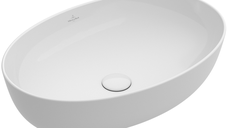 Lavoar tip bol Villeroy & Boch Artis 61x41cm  fara orificiu baterie  fara preaplin  montare pe blat