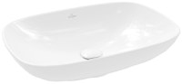 Lavoar tip bol Villeroy & Boch Loop & Friends 56x38cm cu preaplin  material TitanCeram  montare pe blat - 1