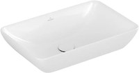 Lavoar tip bol Villeroy & Boch Venticello CeramicPlus 55x36cm  cu preaplin  montare pe blat  alb Alpin - 1