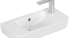 Lavoar Villeroy & Boch O.Novo Compact 50x25cm cu preaplin  pozitionare baterie dreapta  alb Alpin