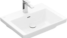Lavoar Villeroy & Boch Subway 3.0 CeramicPlus 60x47cm cu preaplin si finisaj suplimentar  alb Alpin
