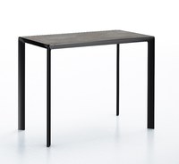 Masa consola Dexo Class Lite 120x45cm  h74cm  baza metal negru  blat ceramic Vulcano Nero - 1
