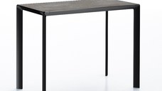 Masa consola Dexo Class Lite 120x45cm  h74cm  baza metal negru  blat ceramic Vulcano Nero