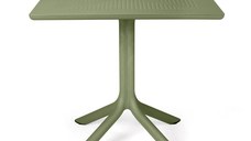 Masa exterior Nardi Clip 80  h 75cm  80x80cm  verde agave