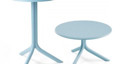 Masa exterior Nardi Spritz  h 76.5cm  diametru 60.5cm  albastru celeste