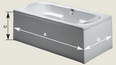 Masca laterala pentru cada Riho 75cm