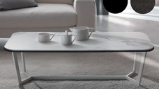 Masuta Dexo Combo 130x70cm  h35cm  baza metalica negru  blat ceramic Stone Slate