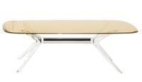 Masuta Kartell Blast design Philippe Starck  130x80cm  h40cm  crom-fumuriu transparent - 1