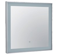 Oglinda Bemeta 60x60x4cm IP44 iluminare LED senzor touch crom - 1
