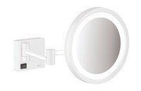 Oglinda cosmetica cu brat Hansgrohe Logis AddStoris x3 16cm iluminat LED alb mat - 1