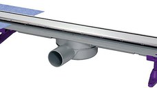Pachet rigola de dus Kessel Linearis Compact  85cm cu capac inox faiantabil