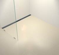 Pachet rigola de dus Kessel Linearis Infinity 90  Megastop  90cm  capac negru mat - 1