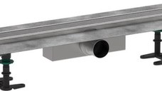 Pachet rigola de pardoseala Hansgrohe RainDrain Compact Complete 700mm  pardoseli minim 63mm  capac inox periat