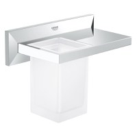 Pahar cu suport de perete cu etajera Grohe Allure Brilliant  crom - 1