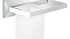 Pahar cu suport de perete cu etajera Grohe Allure Brilliant  crom