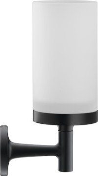 Pahar cu suport de perete Duravit Starck T sticla mata  negru mat - 1