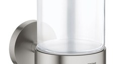 Pahar cu suport de perete Grohe Essentials  supersteel