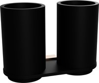 Pahar cu suport dublu Bemeta Galla de perete  maro-negru - 1